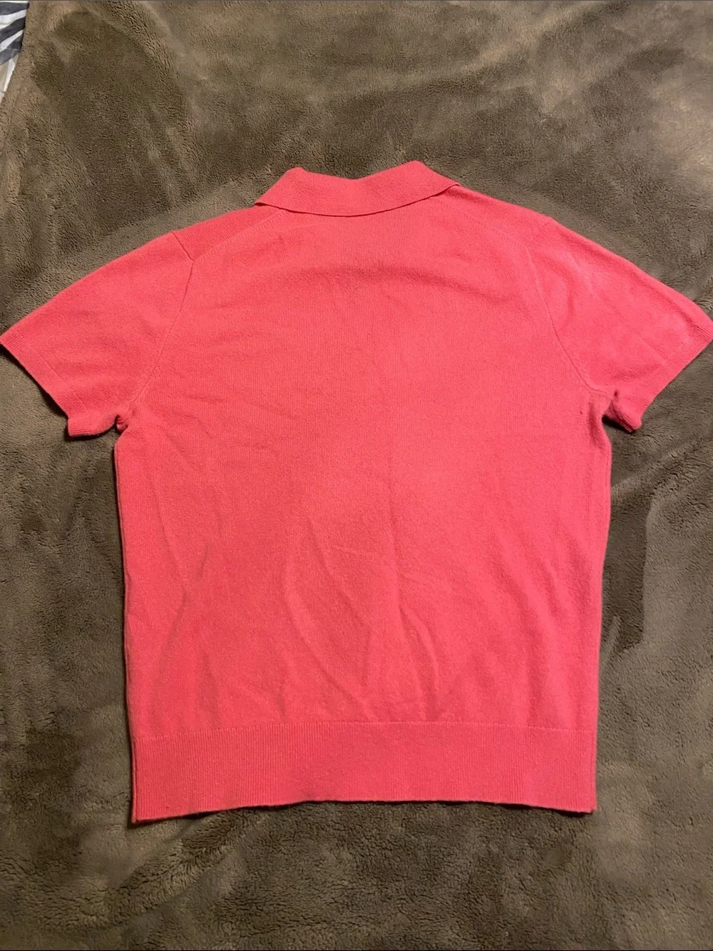 J. Crew Men’s Cashmere Sweater Polo Size Medium Color Magenta